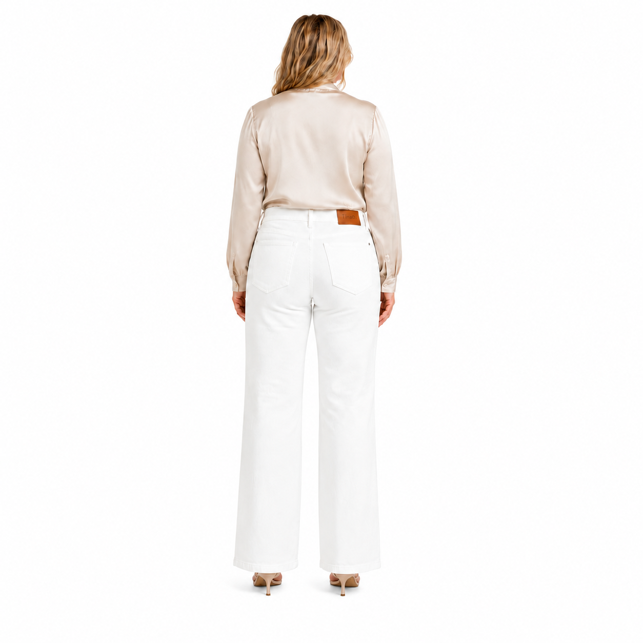 TinaD 3-Way Repel Double Button Tummy Control Wide Leg Jeans