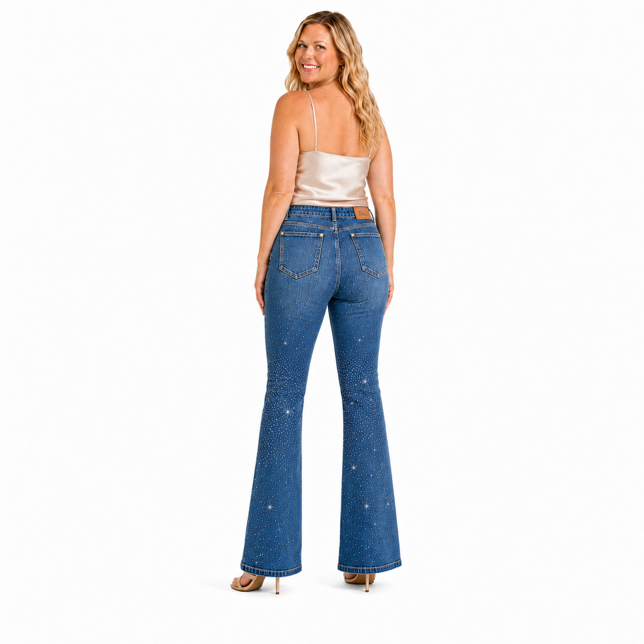 TinaD Sparkle Tummy Control Bootcut Jeans