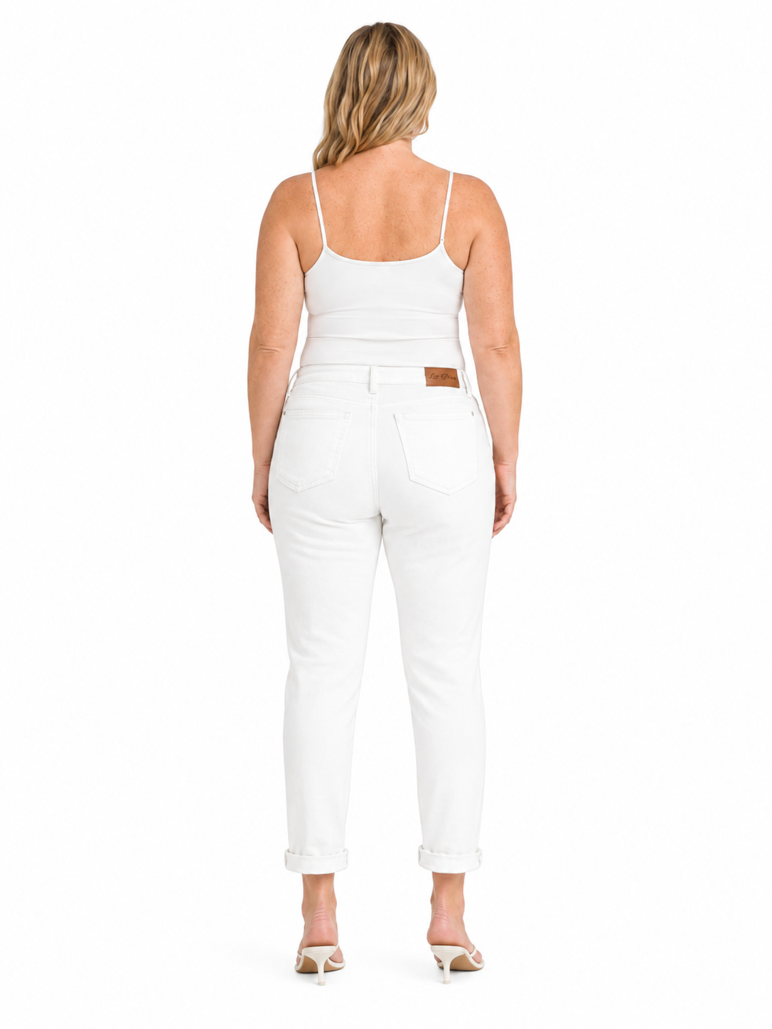 White 3-Way Repel Tummy Control Cuffed Jeans