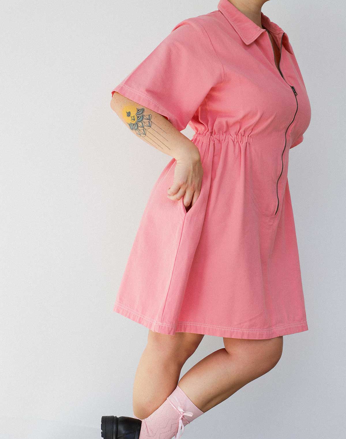 Utility Cinched Zip Dress (Buy 2 Free Shipping)