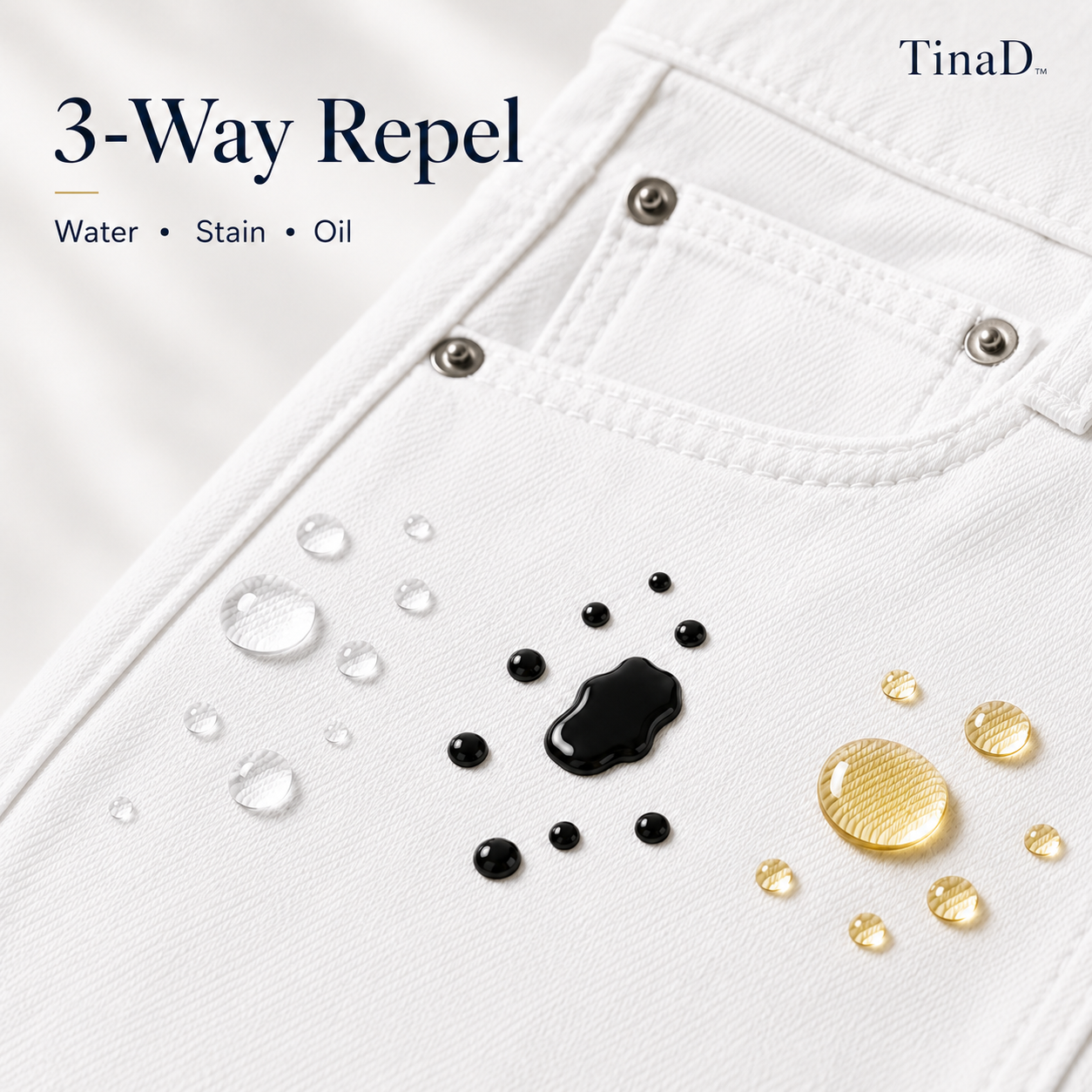 TinaD White 3-Way Repel Tummy Slim Fit Bootcut Jeans