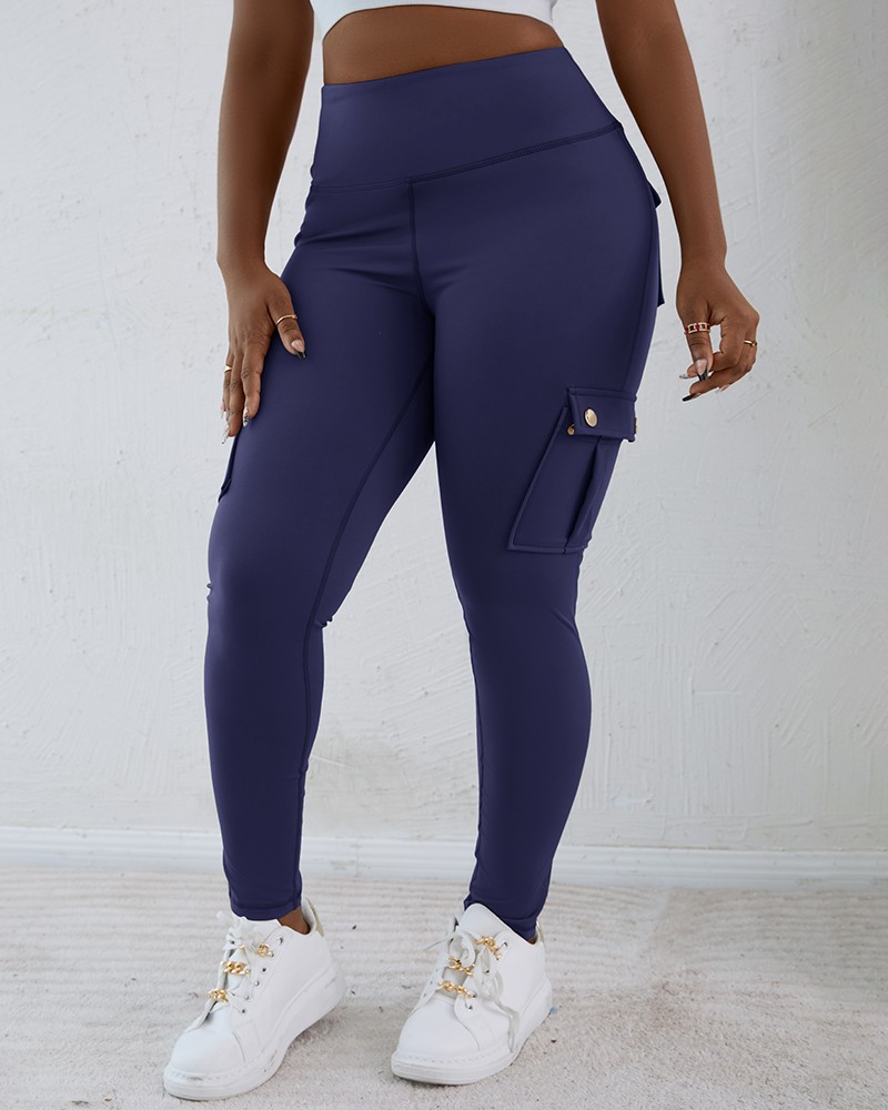 Pocket Design Butt Lifting Active Pants (Buy 2 Free Shipping)