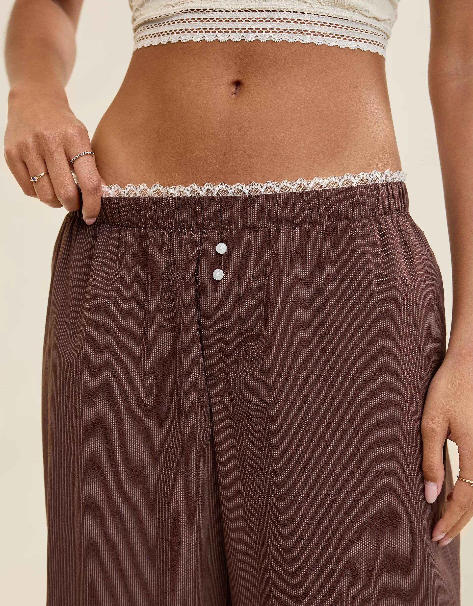 Off-Duty Wide Leg Poplin Trouser PJ(Buy 2 Free Shipping)