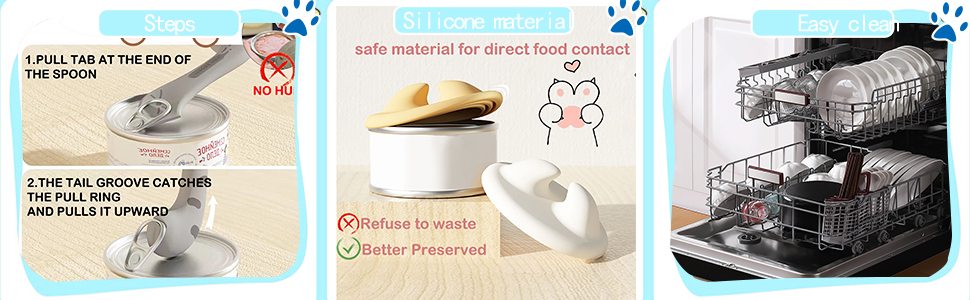 Can Lid, Pet Can Opener, Pet Spoon