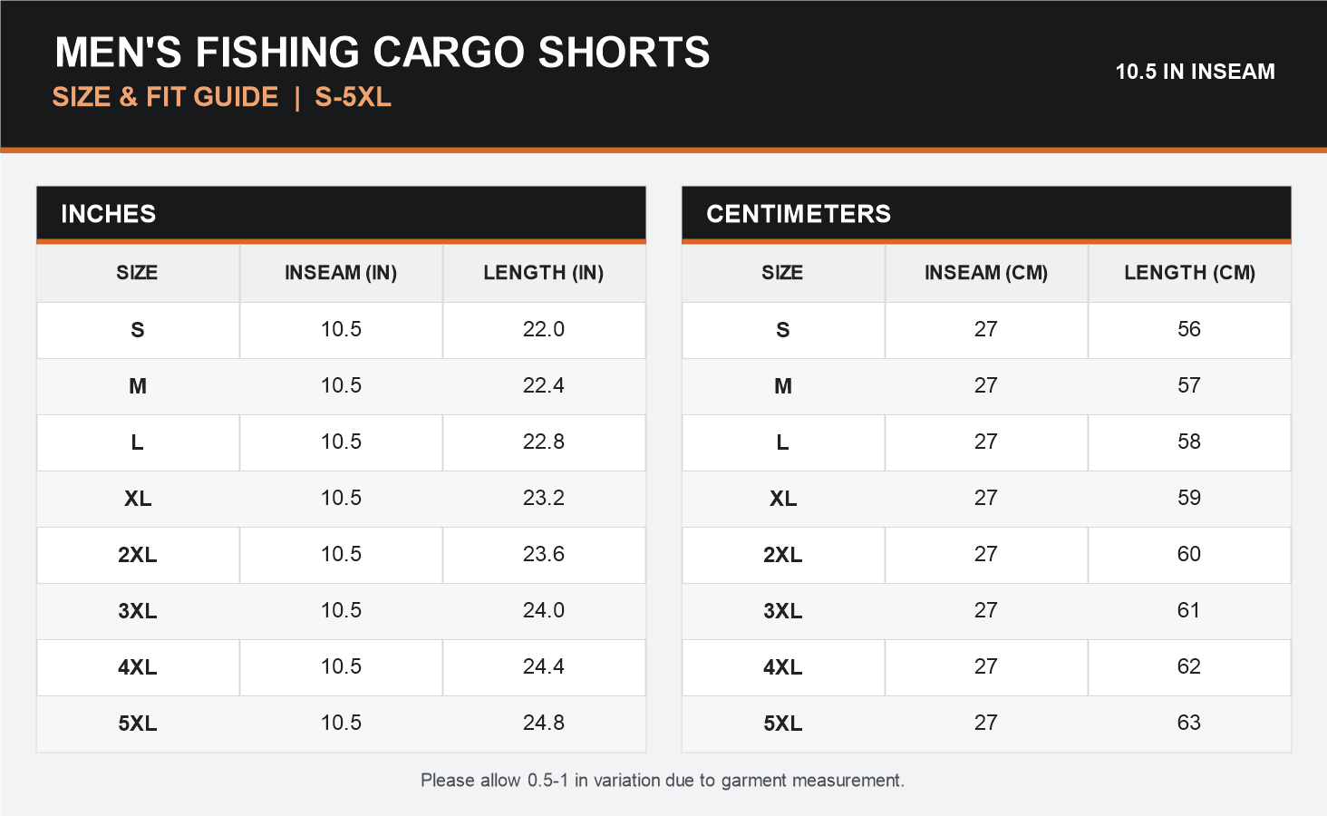 Men's Quick-Dry Fishing Cargo Shorts 7-Pack