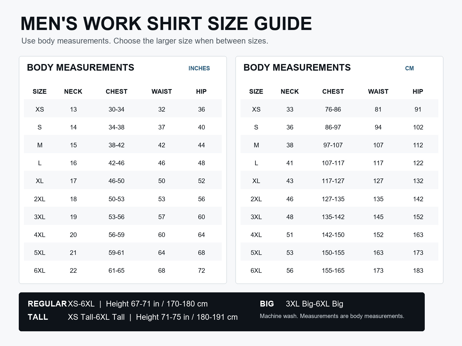 Men's Work Shirts – 7-Pack & 14-Pack