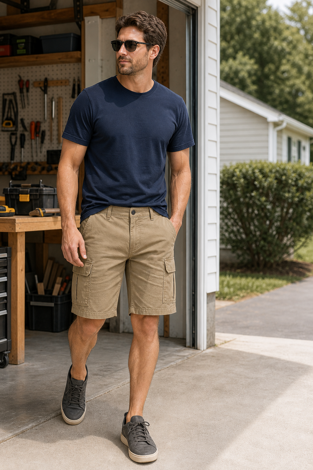 Men's Classic Cargo Stretch Shorts 8-Pack Mixed Color Set - 6