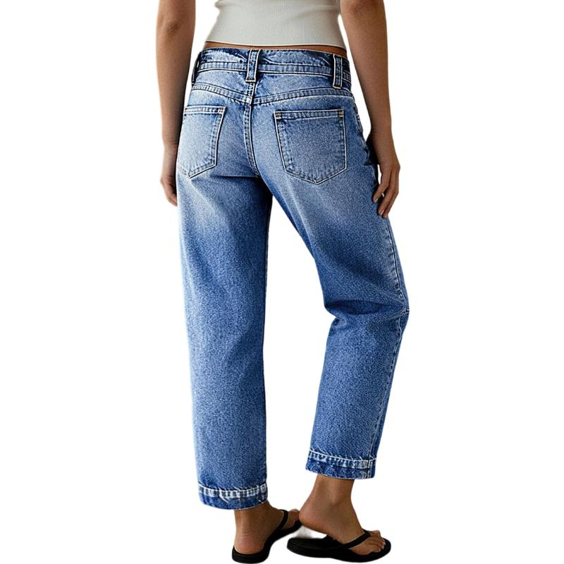 Mid-Rise Straight-Leg Cropped Jeans ? 8-Pack