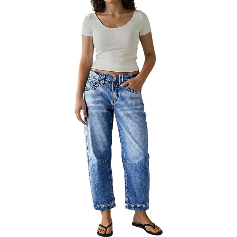 Mid-Rise Straight-Leg Cropped Jeans ? 8-Pack