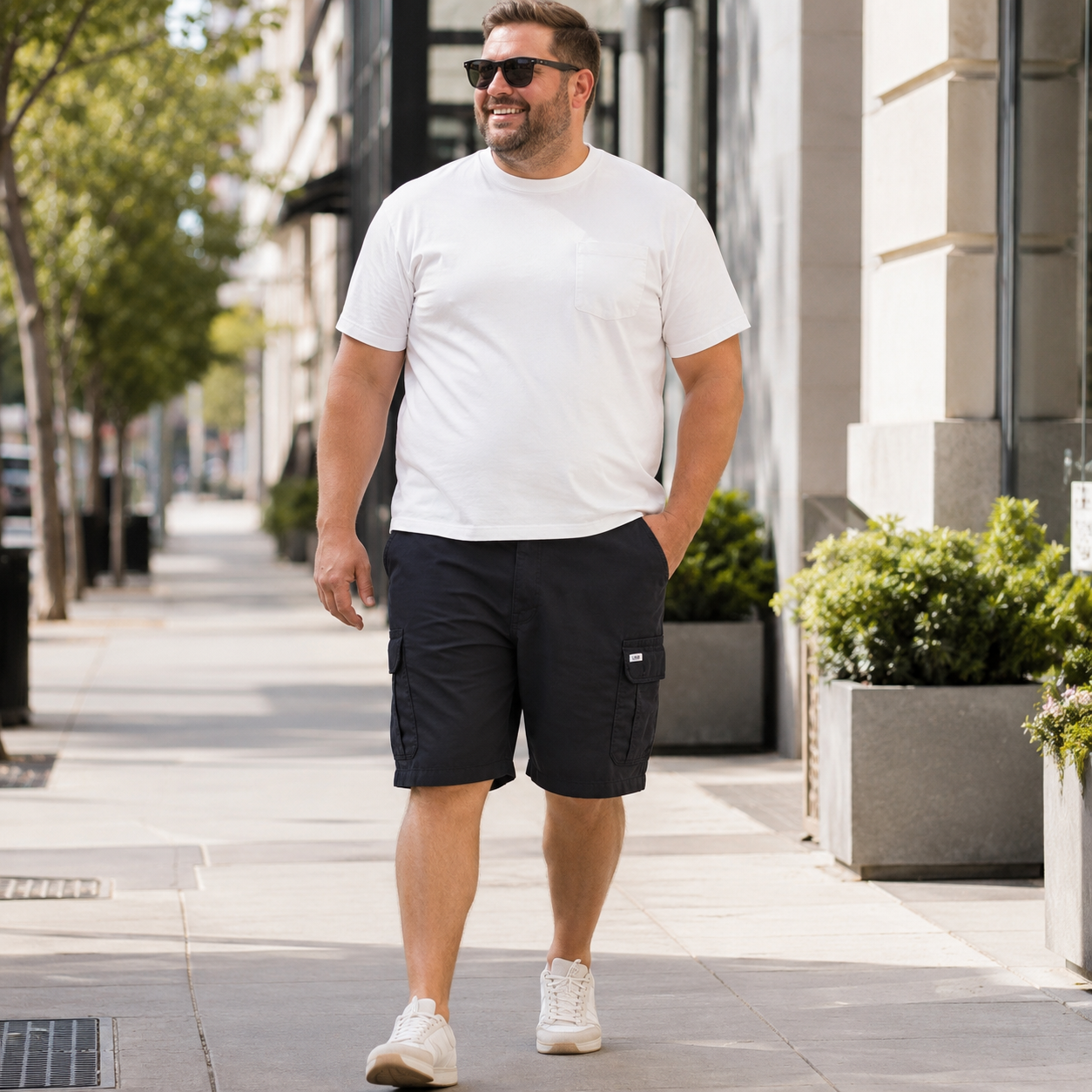Men's Big & Tall Stretch Twill Cargo Shorts 8-Pack All Color Set