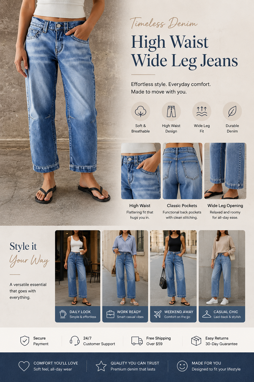 Mid-Rise Straight-Leg Cropped Jeans ? 8-Pack