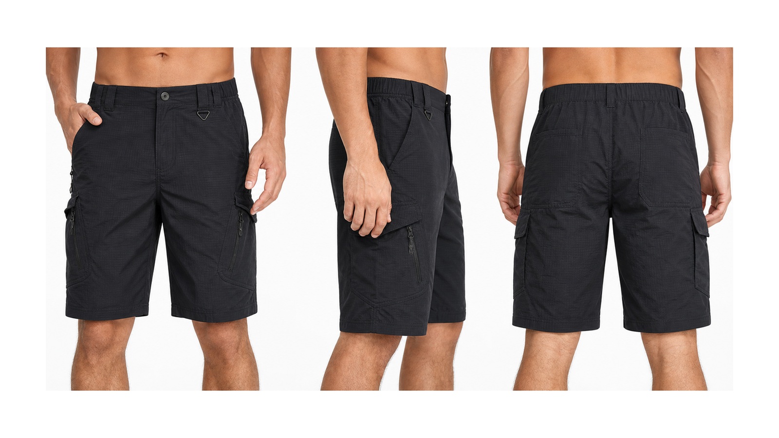 Men's Water-Repellent Hiking Tactical Cargo Shorts 8-Pack All Color Set - Quick Dry Multi