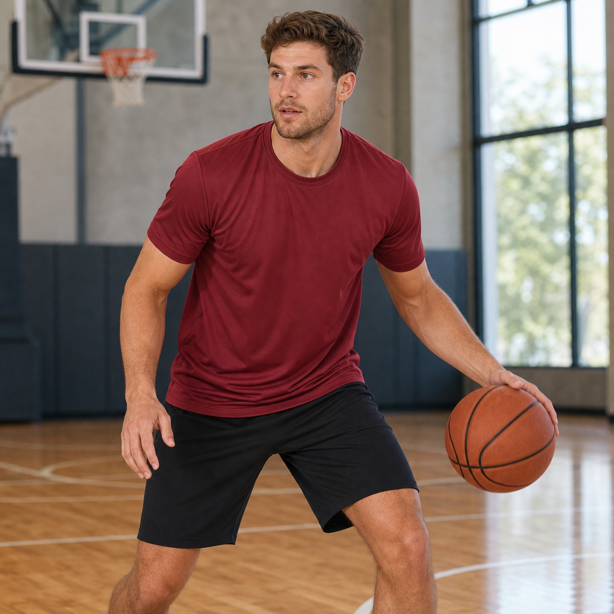 Men's Dry-Fit Athletic Crew Neck T-Shirts 10-Pack Mixed Color Set