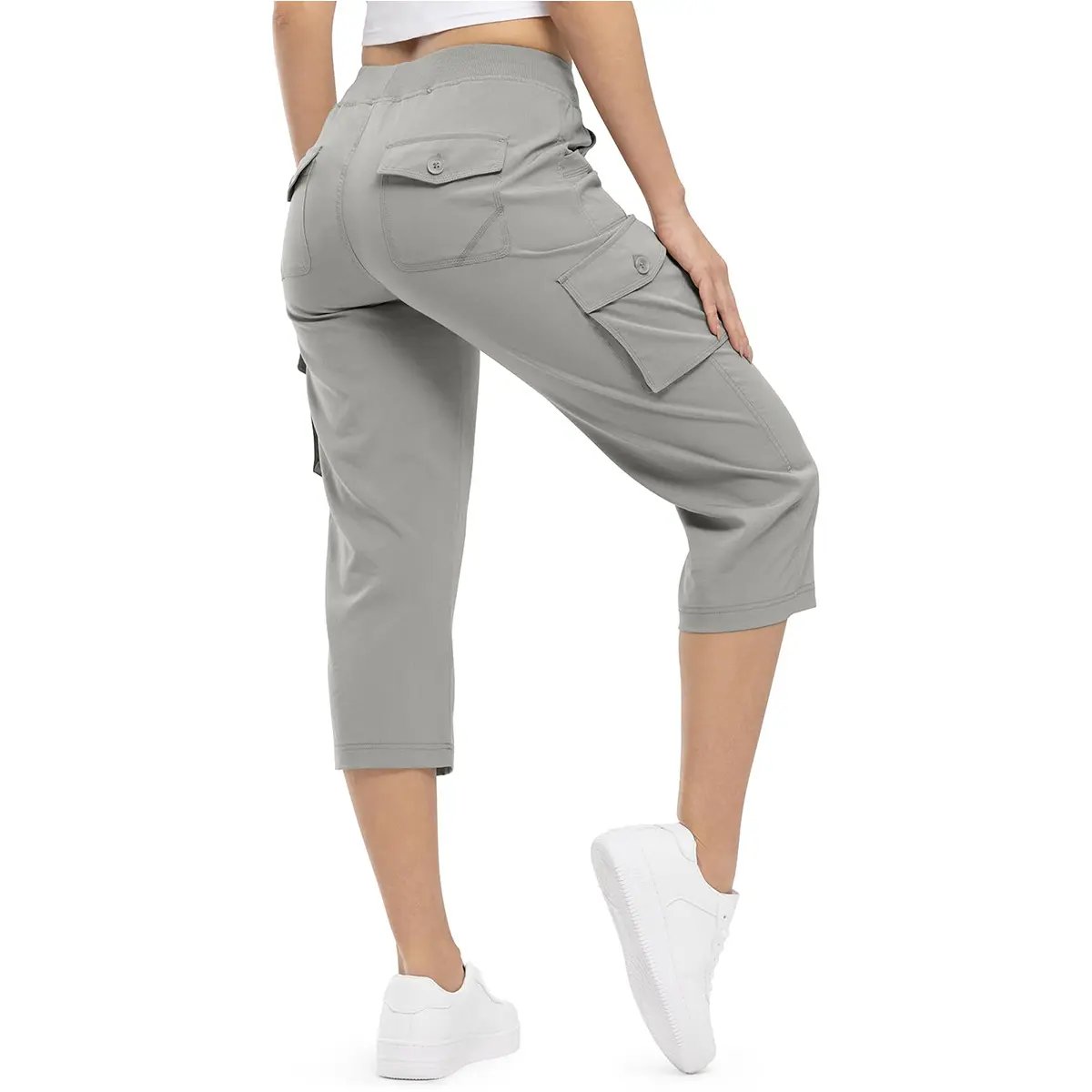 Women's Lightweight Hiking Capris: Quick-Dry 6 Pockets, Loose Fit2