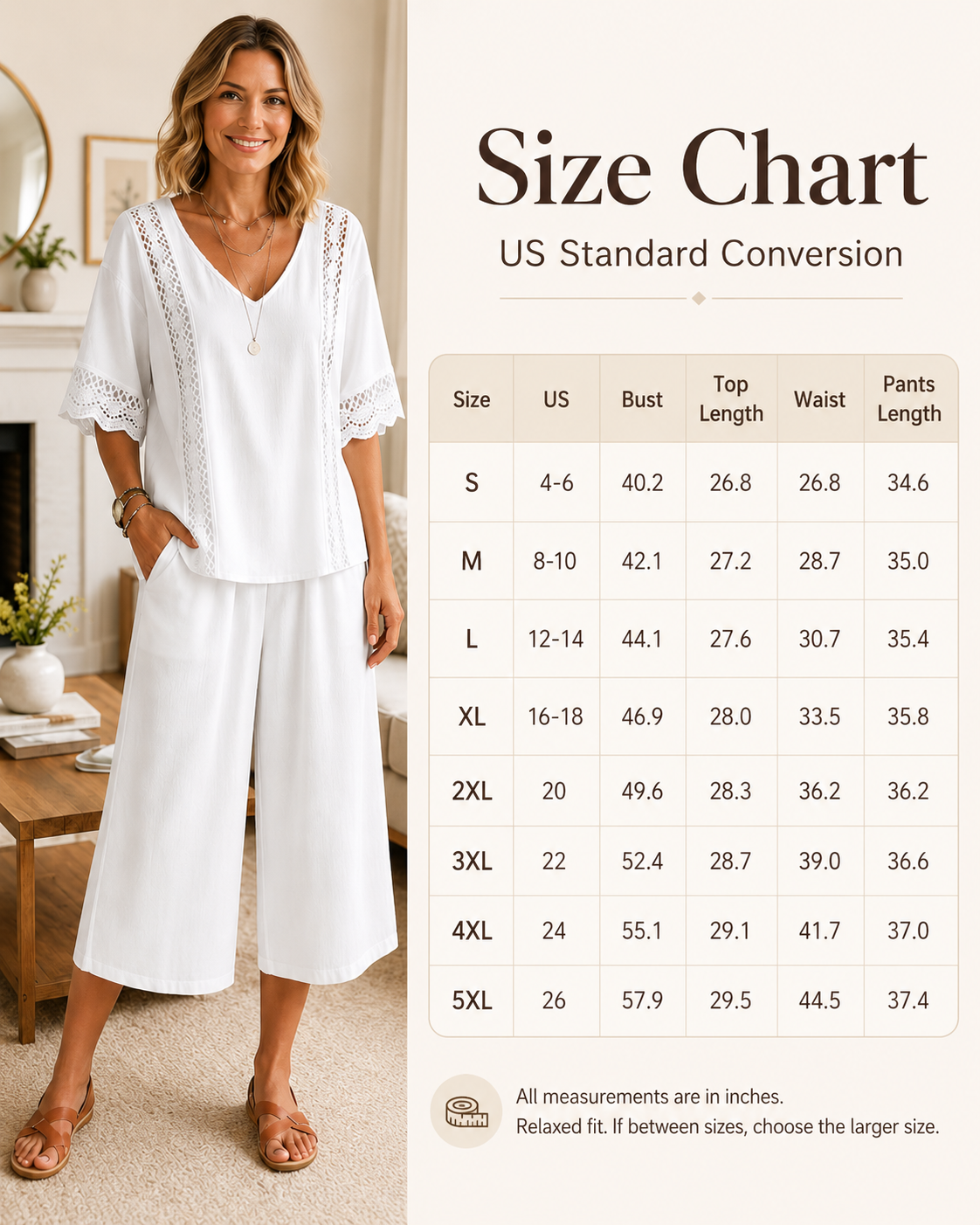 Seasonal Summer Bestseller 🔥8 Pack Only$32.99 Women's V-neck hollowed-out lace short-sleeved top and capri shorts two-piece set