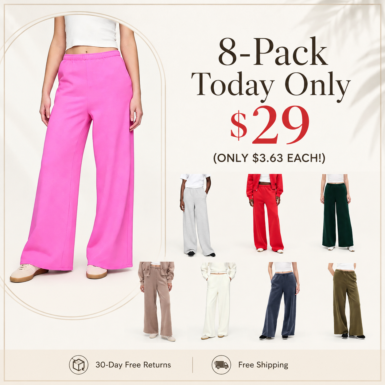 Women's VintageSoft Baggy Wide-Leg Sweatpants
