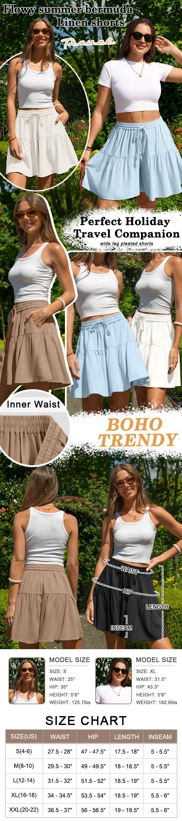 【SS26 Collection】TARSE Womens Linen Blend Wide Leg Flowy Culotte Shorts Drawstring Loose Fit Summer Casual Lightweight Comfy Vacation Wear 【SS26 Collection】TARSE Womens Linen Blend Wide Leg Flowy Culotte Shorts Drawstring Loose Fit Summer Casual Lightweight Comfy Vacation Wear