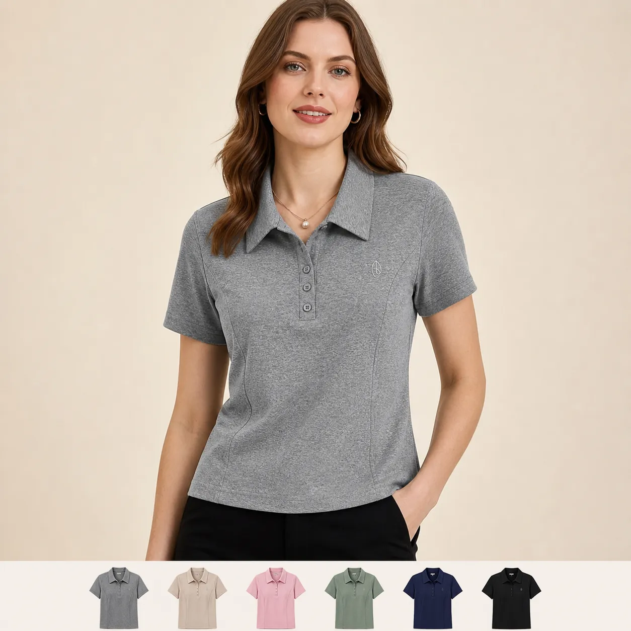 ⚡10-Pack for $28⚡Women's Short Sleeve Polo Shirt