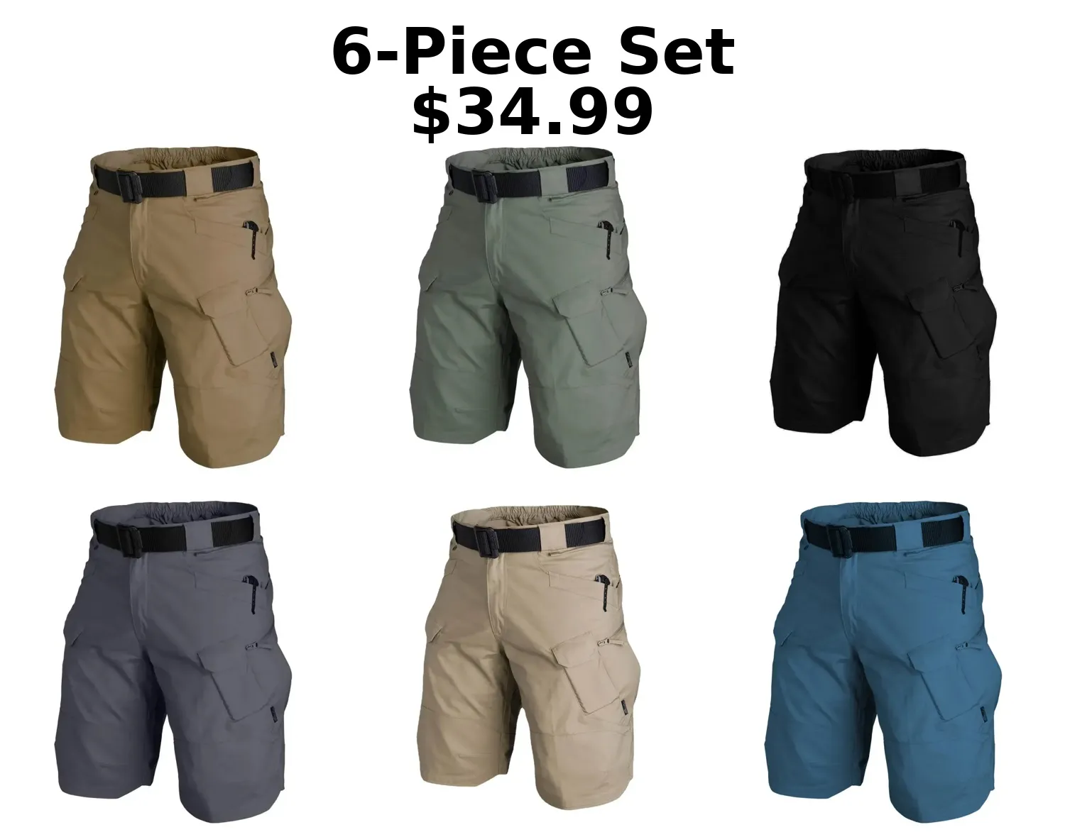 Men's Multifunctional Waterproof Multi-pocket Outdoor Tactical Shorts