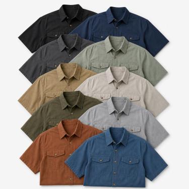 10-Pack Men's Short Sleeve Utility Shirts $34.99