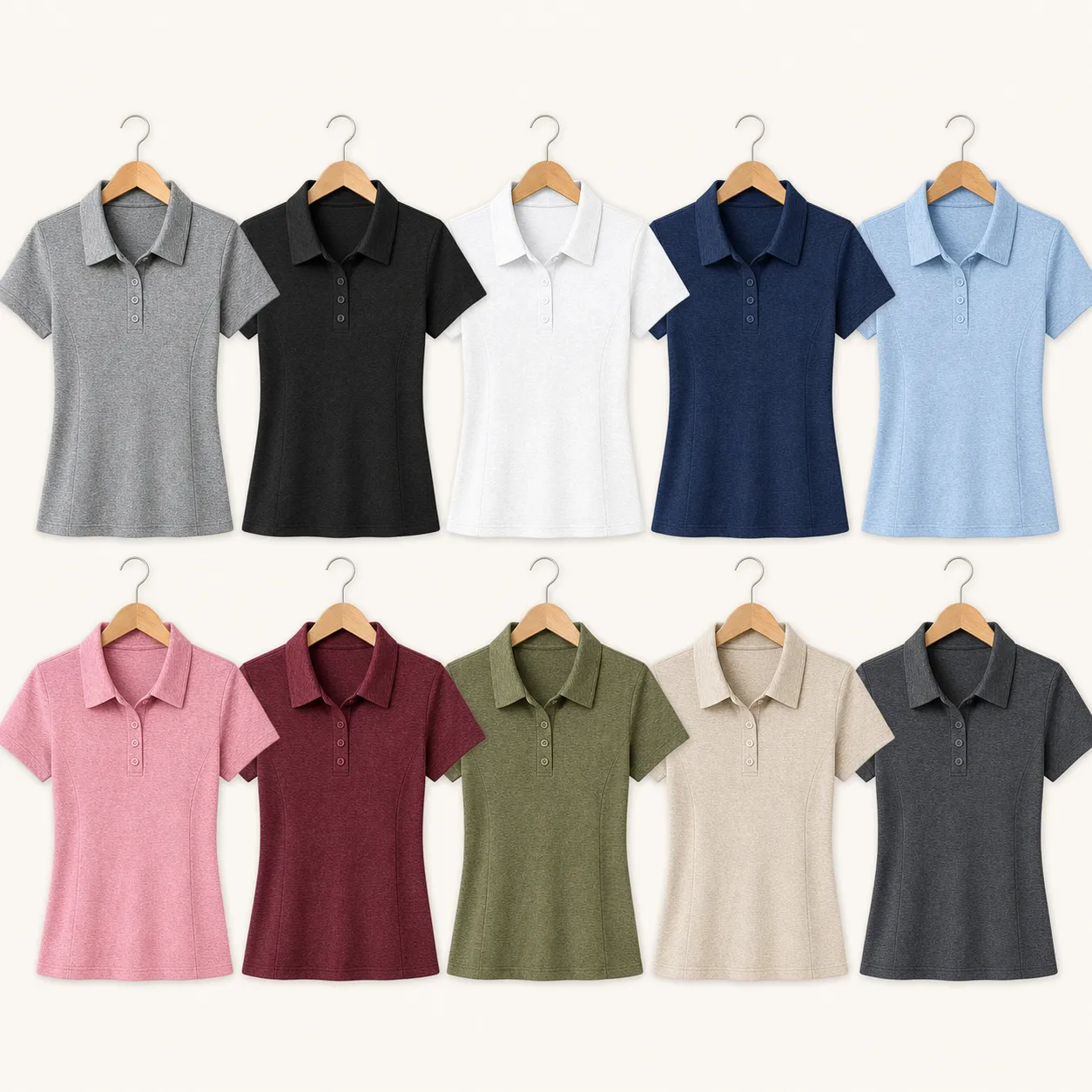 ⚡10-Pack for $28⚡Women's Short Sleeve Polo Shirt