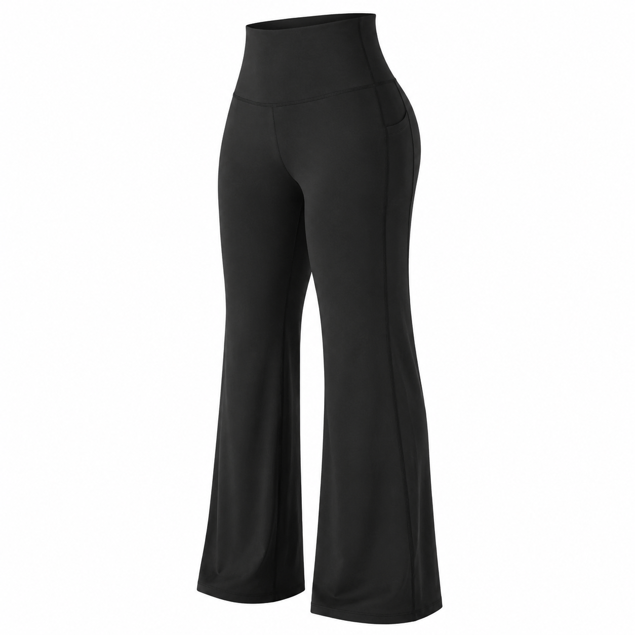 Flash Sale Women's High Waisted Soft Stretch Wide Leg Lounge Pants - white_bg