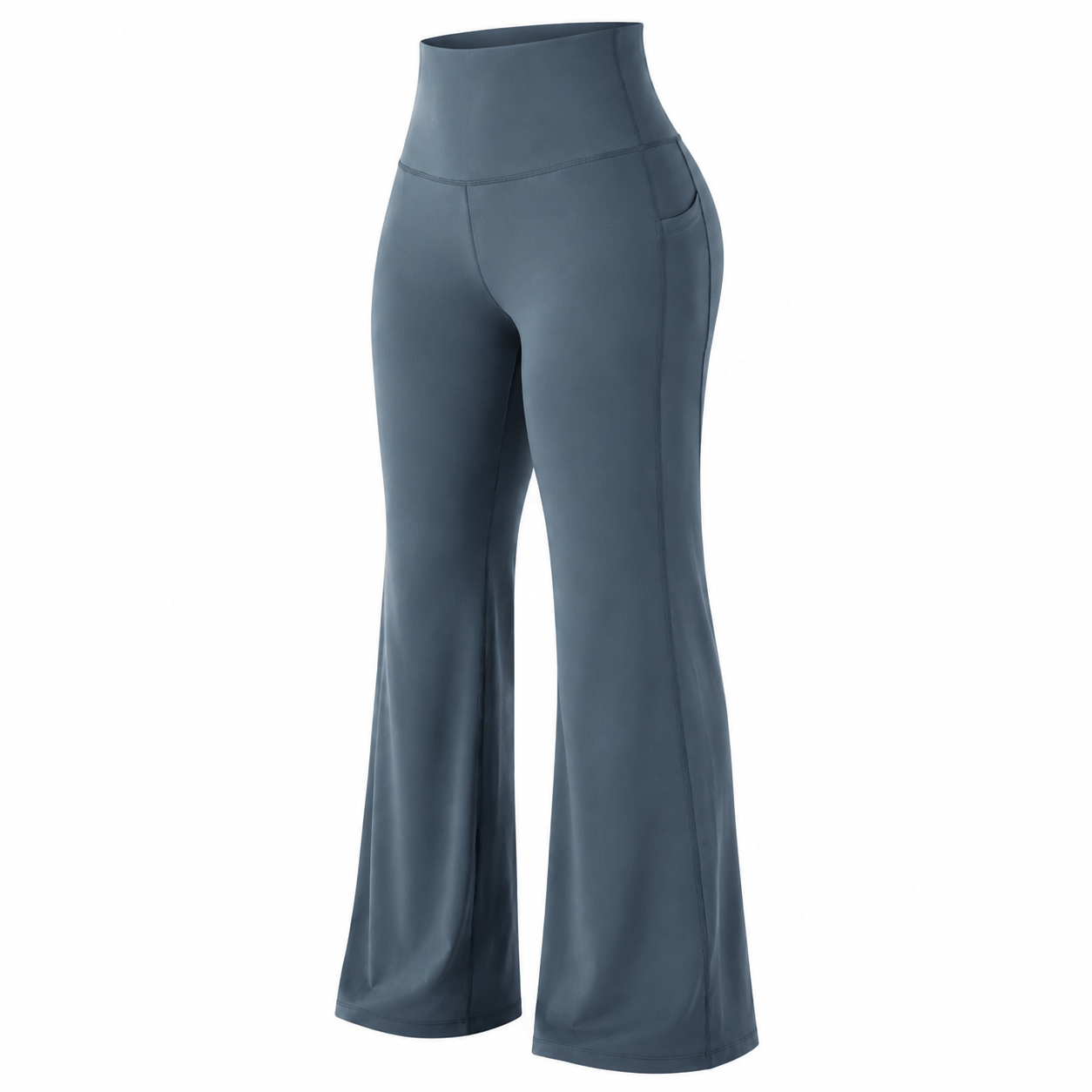 Flash Sale Women's High Waisted Soft Stretch Wide Leg Lounge Pants - white_bg