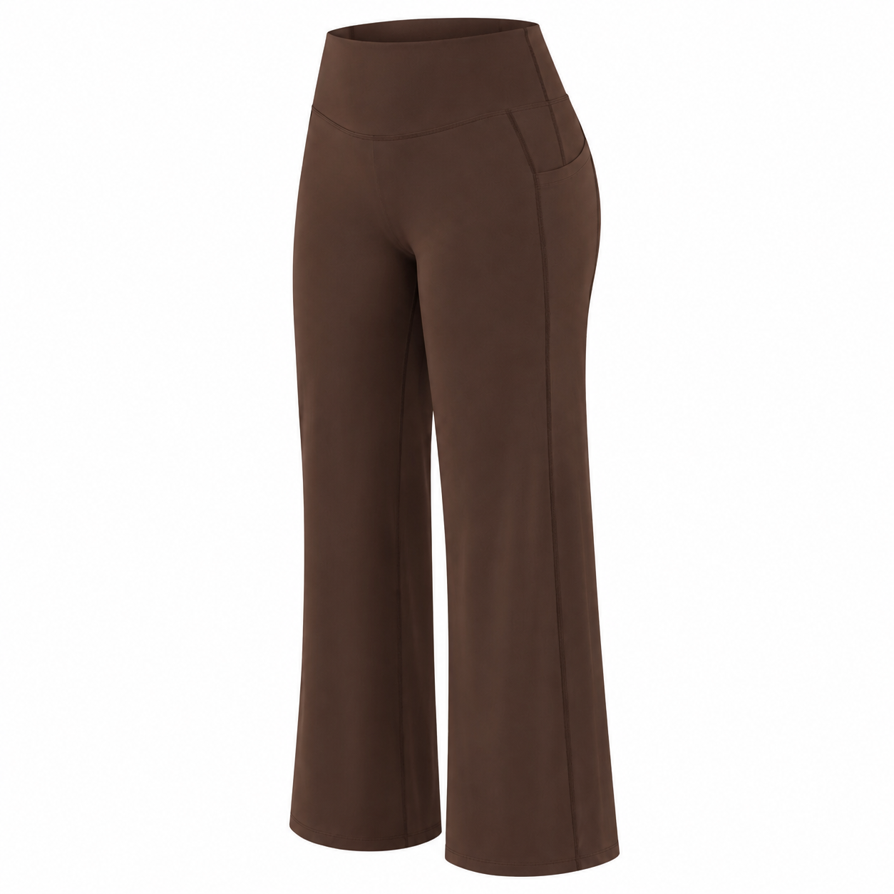 Flash Sale Women's High Waisted Soft Stretch Wide Leg Lounge Pants - white_bg