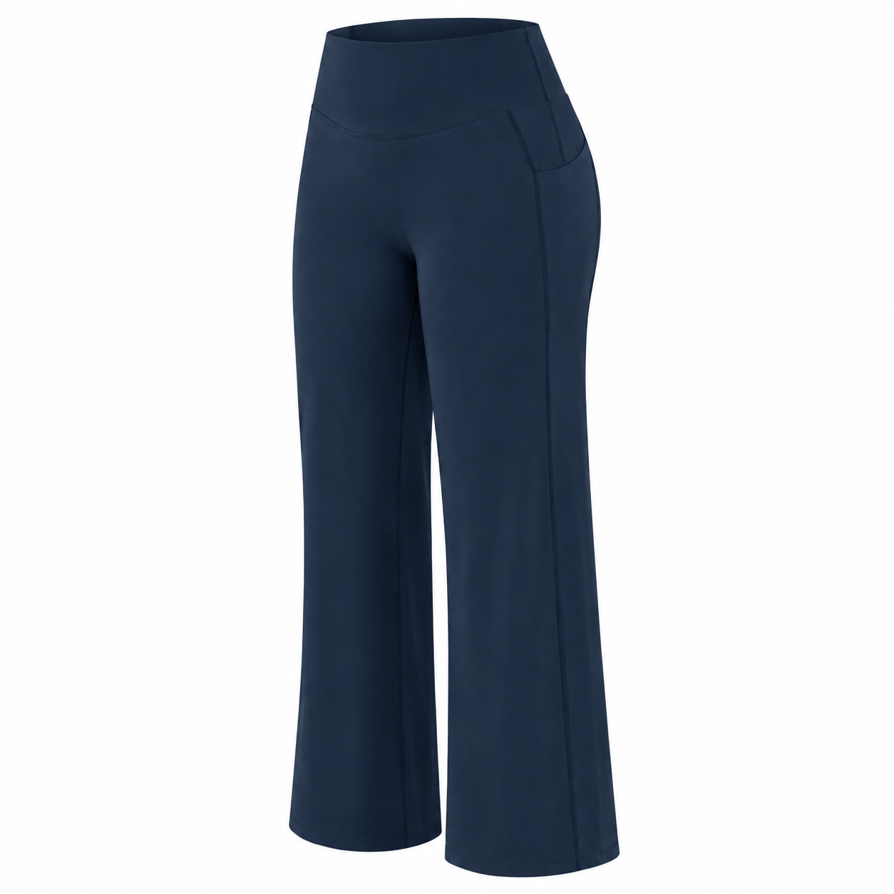 Flash Sale Women's High Waisted Soft Stretch Wide Leg Lounge Pants - white_bg