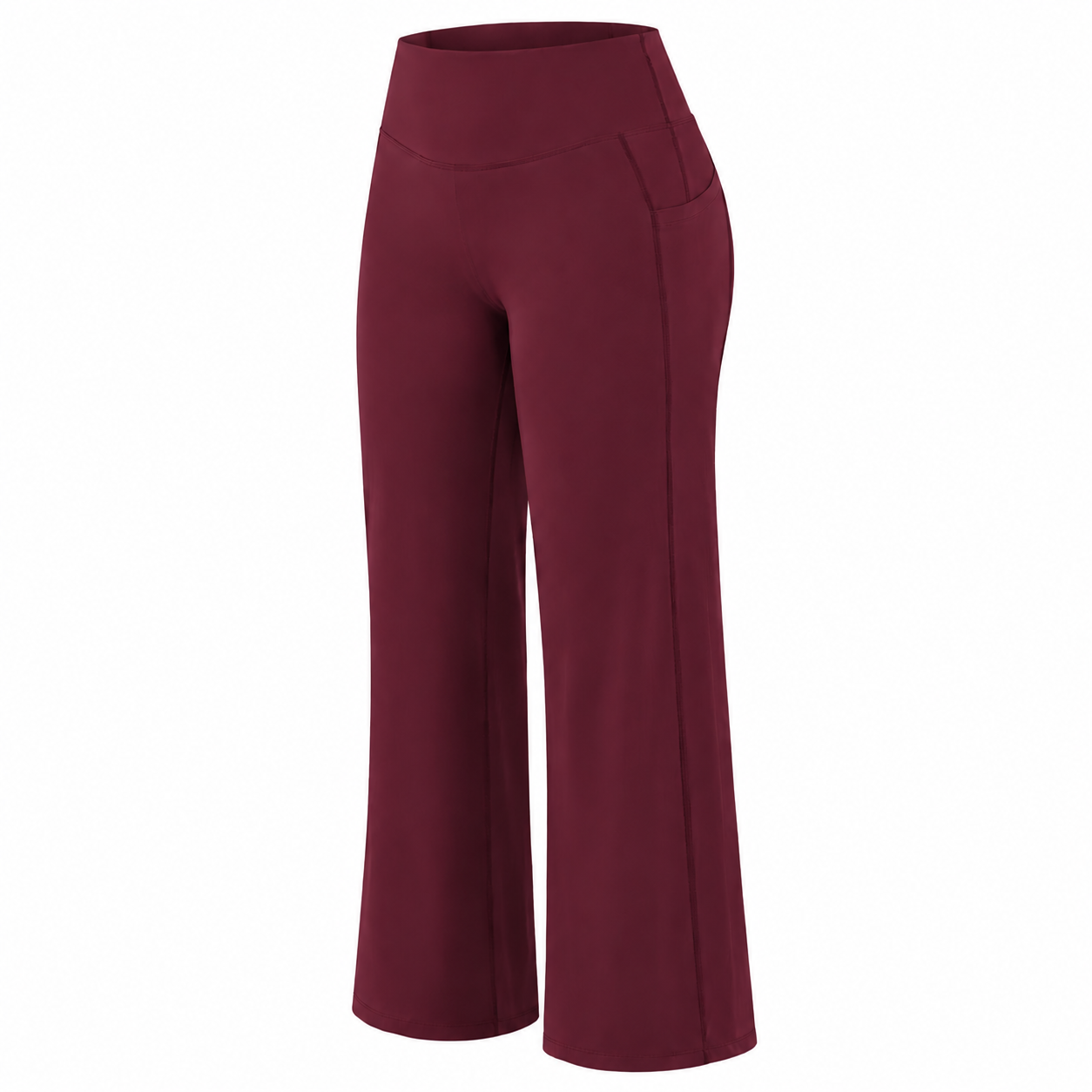 Flash Sale Women's High Waisted Soft Stretch Wide Leg Lounge Pants - white_bg