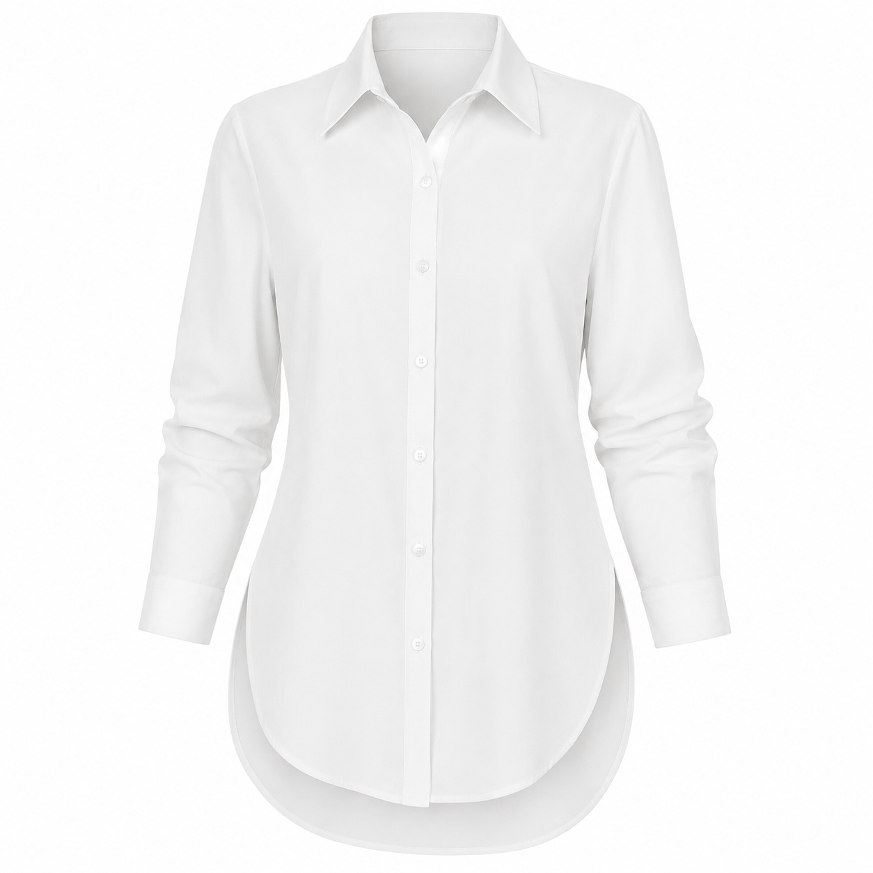 Flash Sale Women's Long Sleeve Shirt, Fitted Outer Shell, Moderate Fabric Thickness, Casual Style, Spring & Fall Wear 8 Pack - white_bg