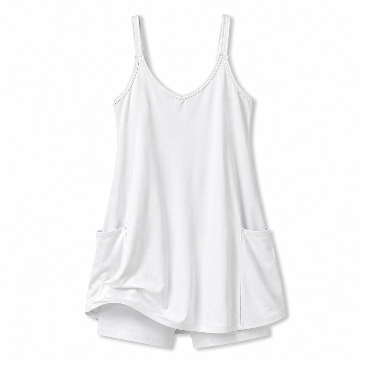 Flash Sale Women's Summer Sleeveless Mini Dress with Pockets 8 Pack - white_bg