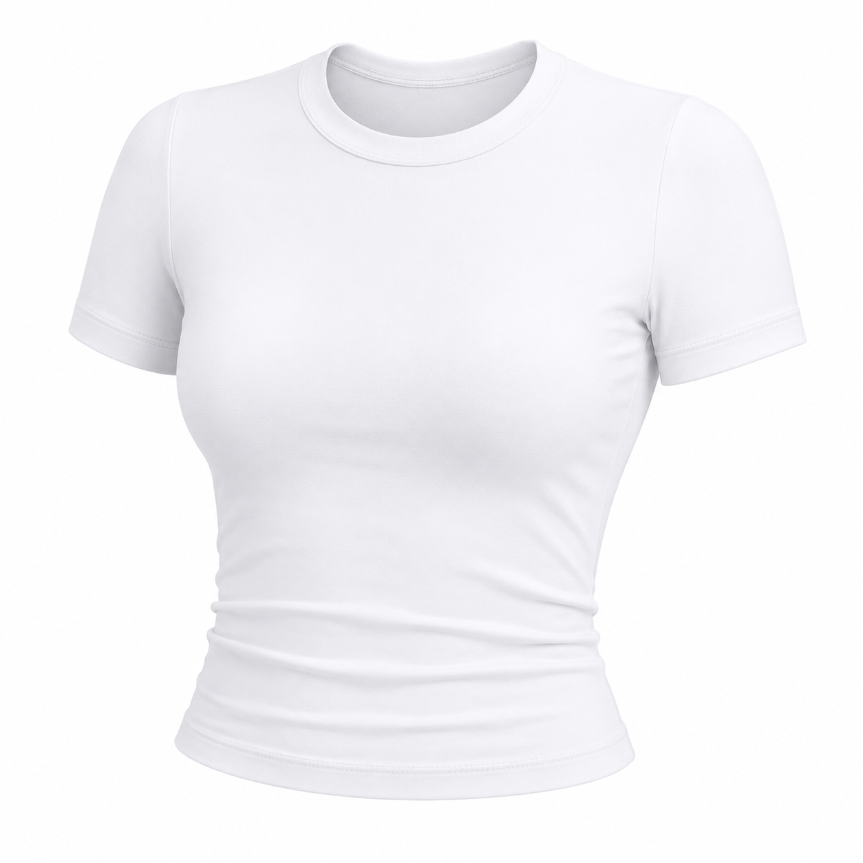 Flash Sale Women's 3-Piece Slim-Fit Crop T-Shirt Matching Tops Set 8 Pack - white_bg