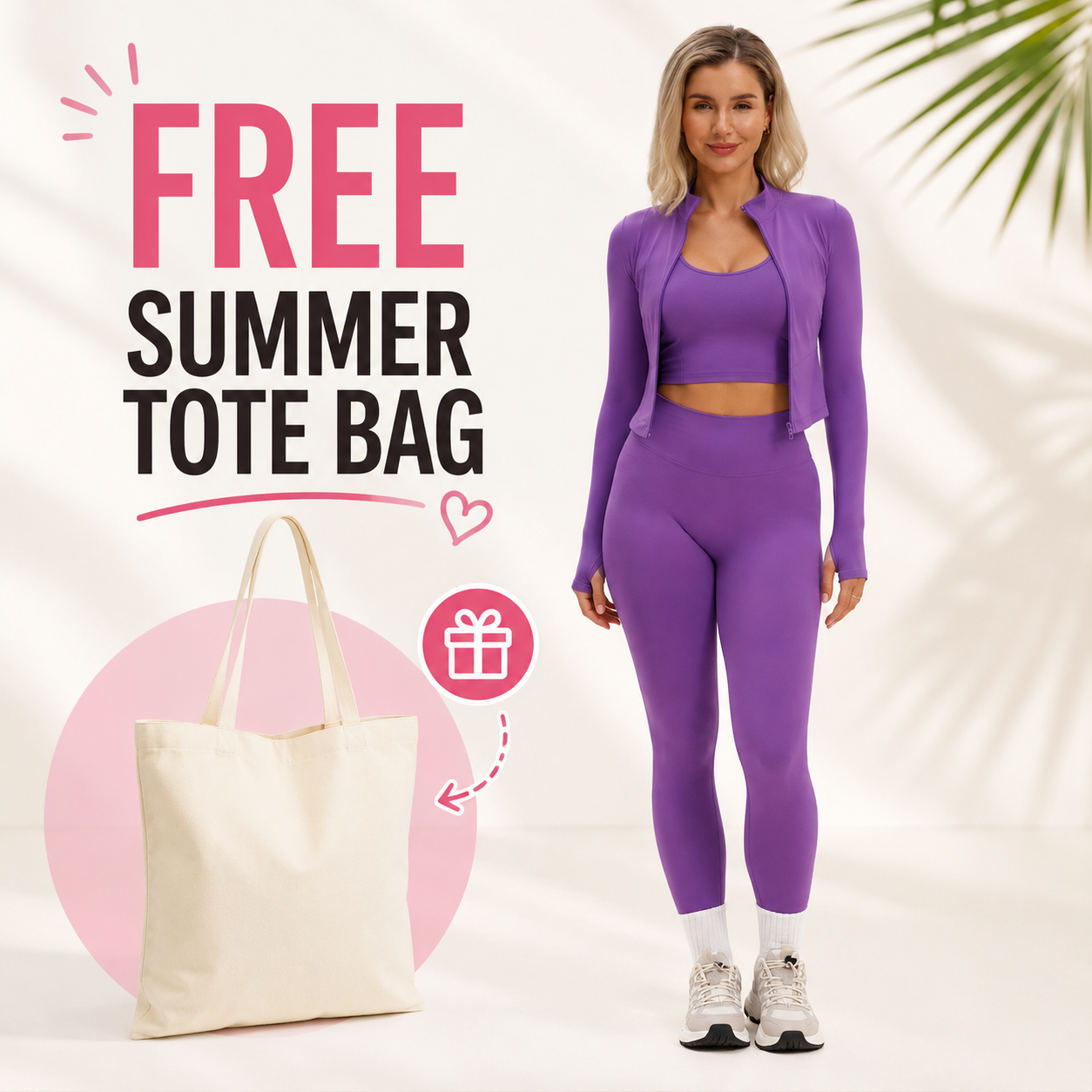 Flash Sale Women's Solid Criss Cross Crop Tank Top & High Waist Leggings & Zip Up Crop Jacket Tracksuit Set 8 Pack - free_gift