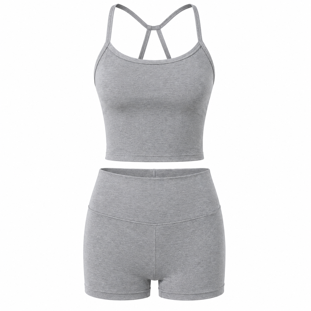 Flash Sale Women's Solid Backless Crop Cami Top & Shorts Set 8 Pack - white_bg_07