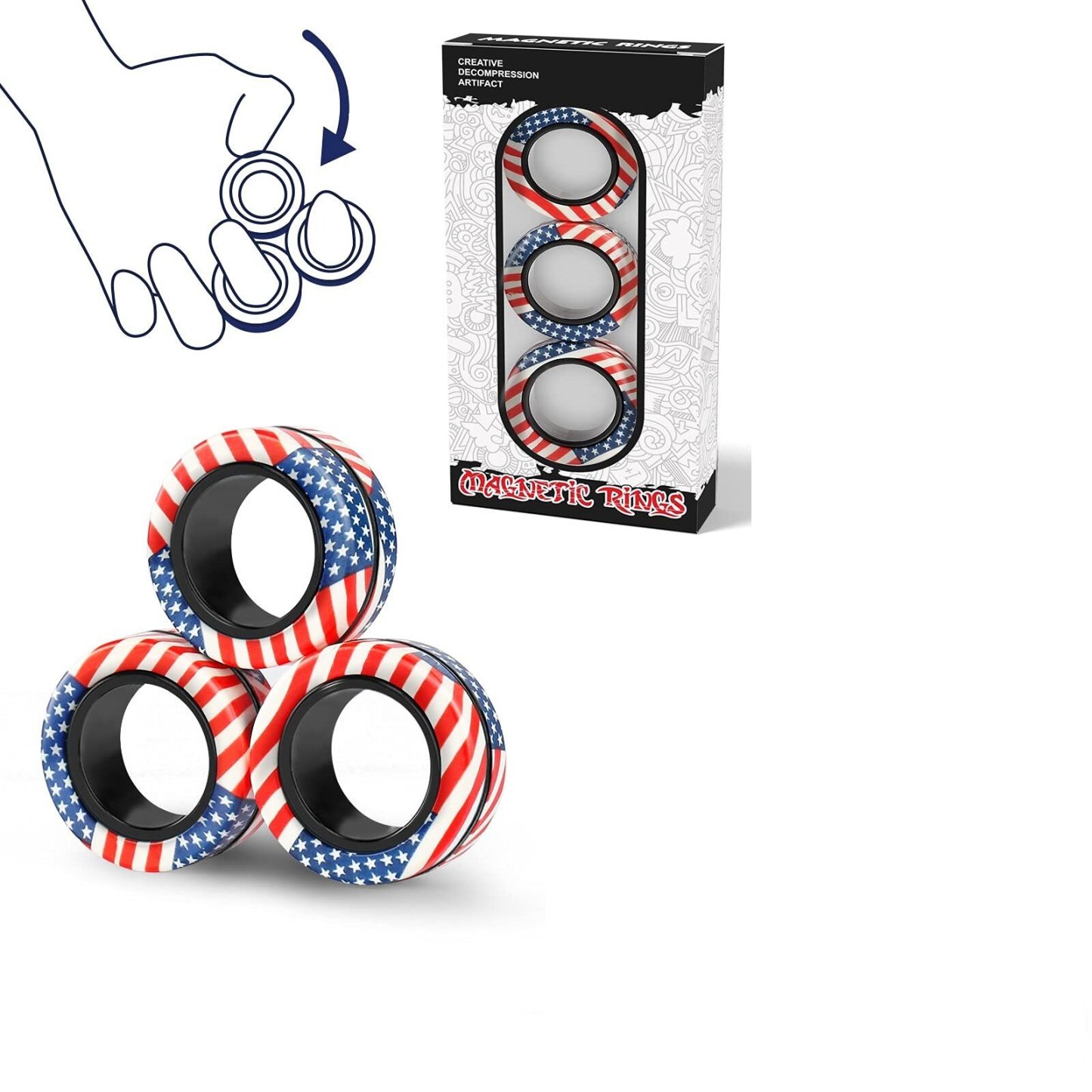 Magnetic Rings Fidget Toy