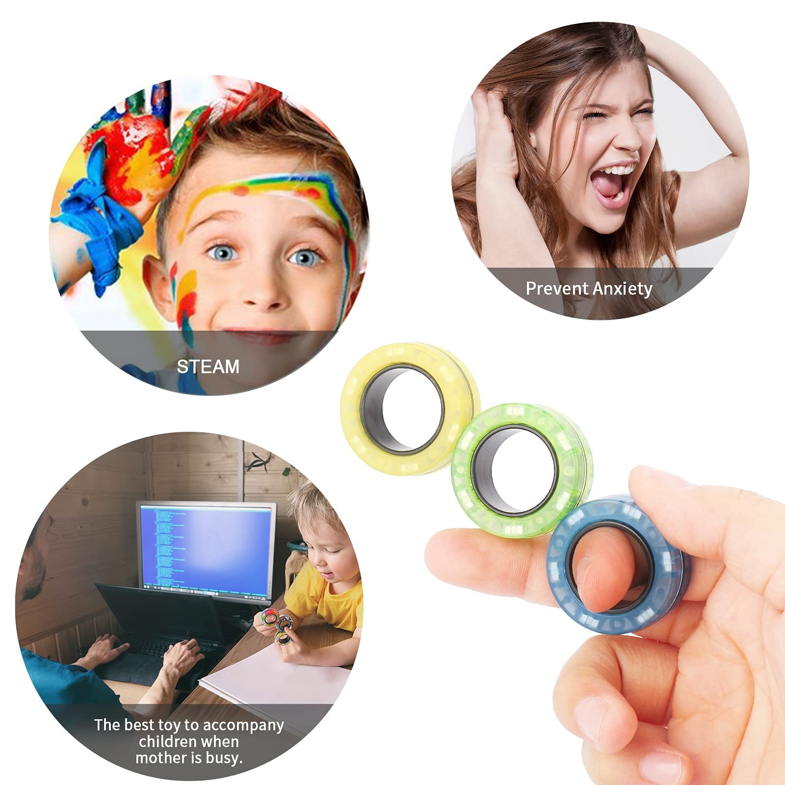 Magnetic Rings Fidget Toy