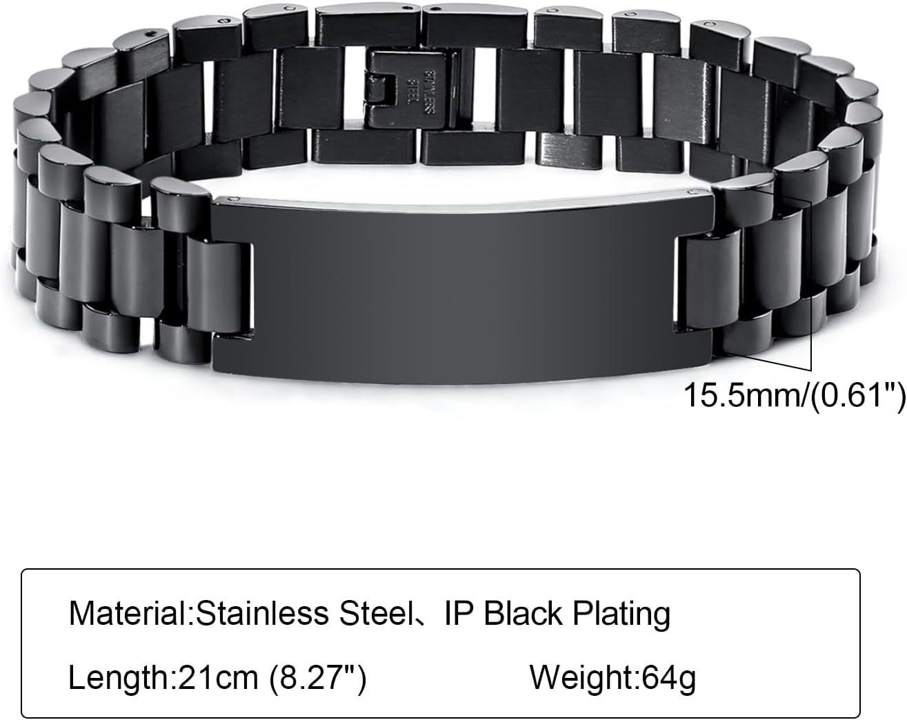Personalized Picture Bracelet for Dad - Free Engraved Customized Photo Bracelets,Hypoallergenic Stainless Steel Adjustable Wristband,Trendy Custom Engraving Photo/Text/Name Bracelet Jewelry for Men