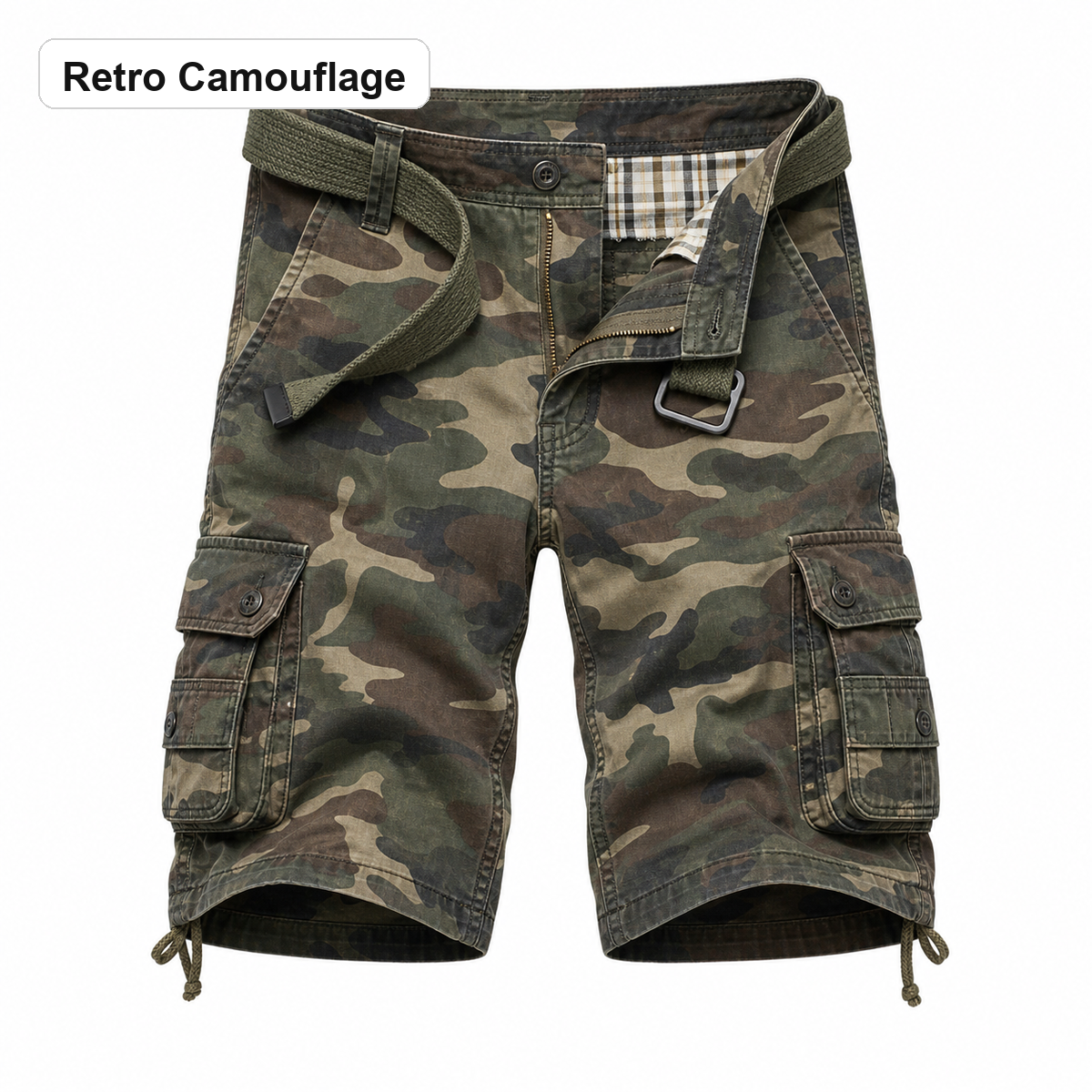 Men's 8-Pack Camouflage Casual Shorts - Retro Camouflage