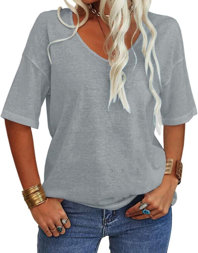 FINAL SALE⚡8 Packs for $23.86⚡ - Summer Casual Half Sleeve T-shirt Basic Tops (Multiple Colors)
