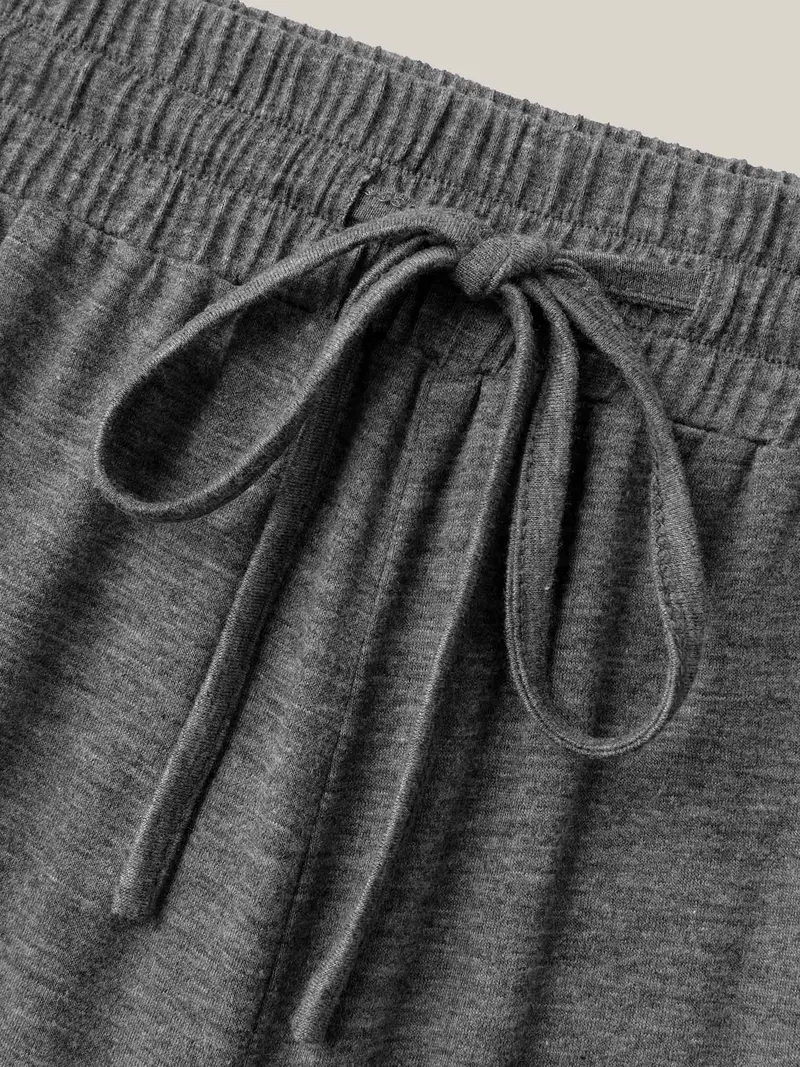 Women's Plus Size Wide-Leg Capri Lounge Baggy Pants
