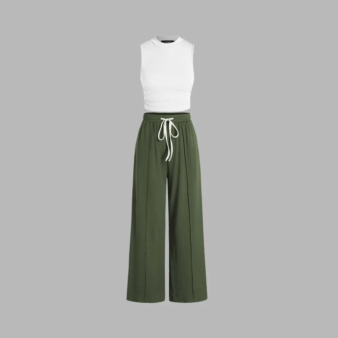 Cider [8 colors, Size 0-26] Tank Top & Elastic Waist Pants Set
