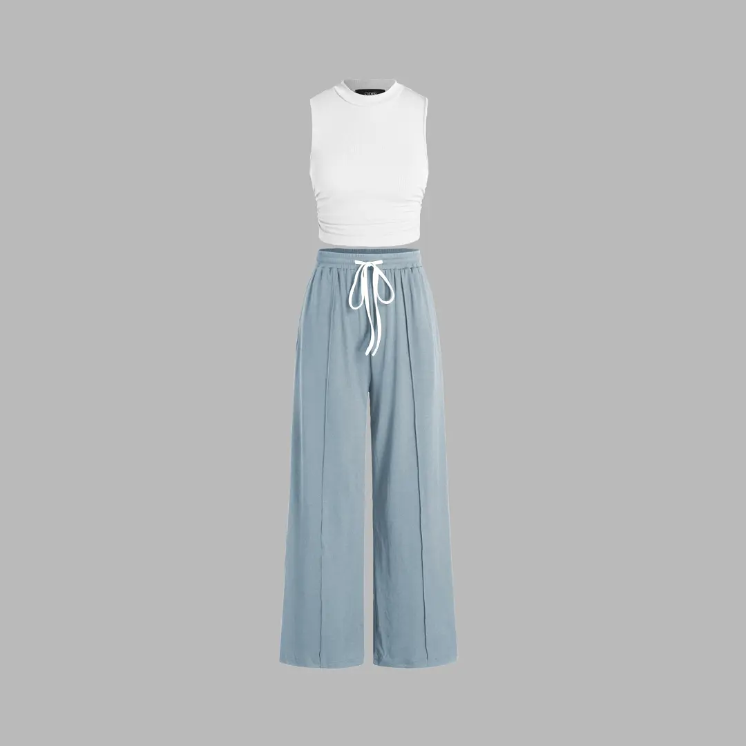 Cider [8 colors, Size 0-26] Tank Top & Elastic Waist Pants Set