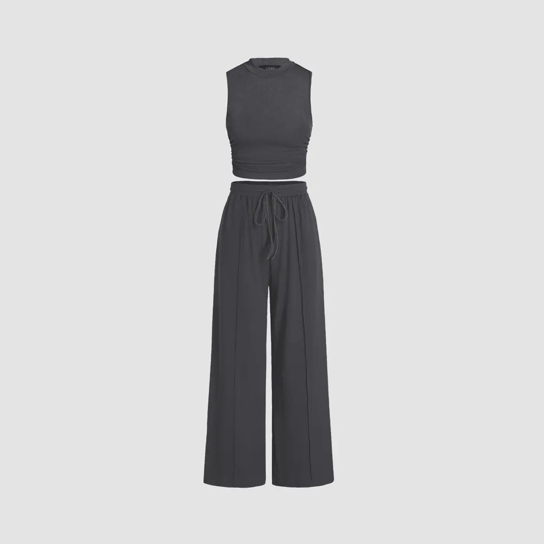 Cider [8 colors, Size 0-26] Tank Top & Elastic Waist Pants Set
