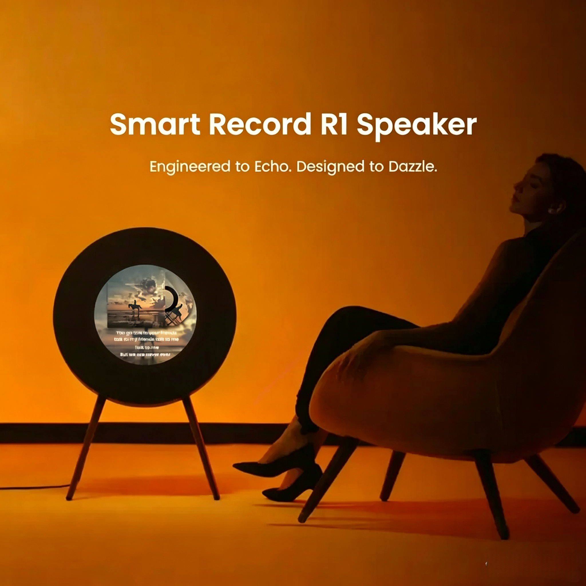 Retro Hi-Fi party speaker with 21.5-inch lyric display