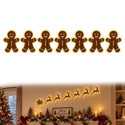 LED Reindeer Wall Decorations - Festive Christmas Lighting