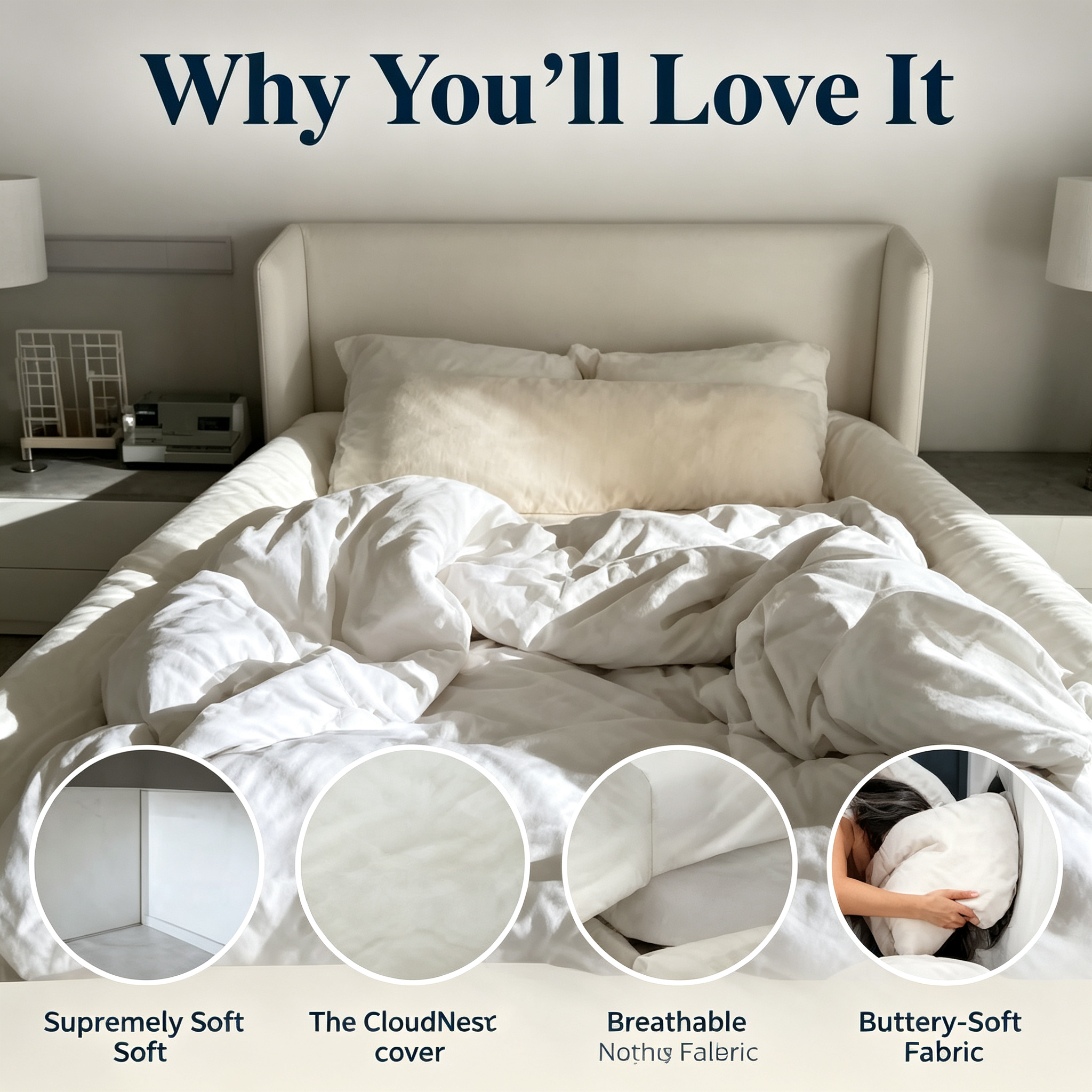 The world's first fitted bed sheetwith soft