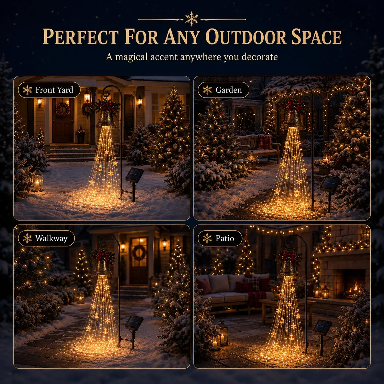 Christmas bell outdoor decorating examples