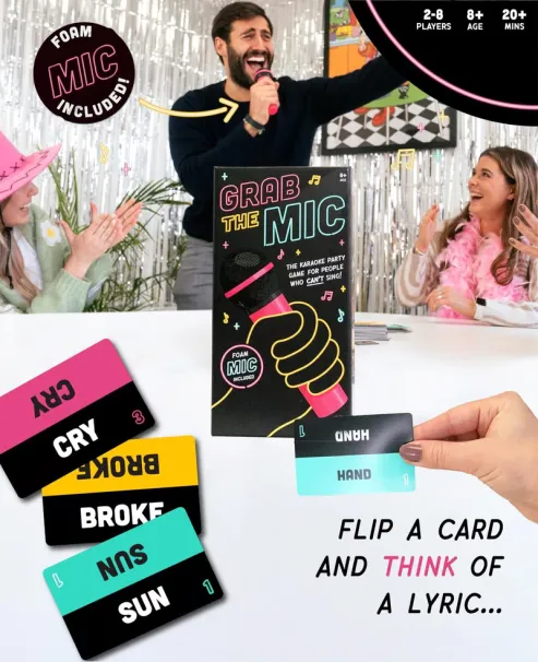 Grab The Mic Karaoke Game - Hilarious Fun for the Whole Family