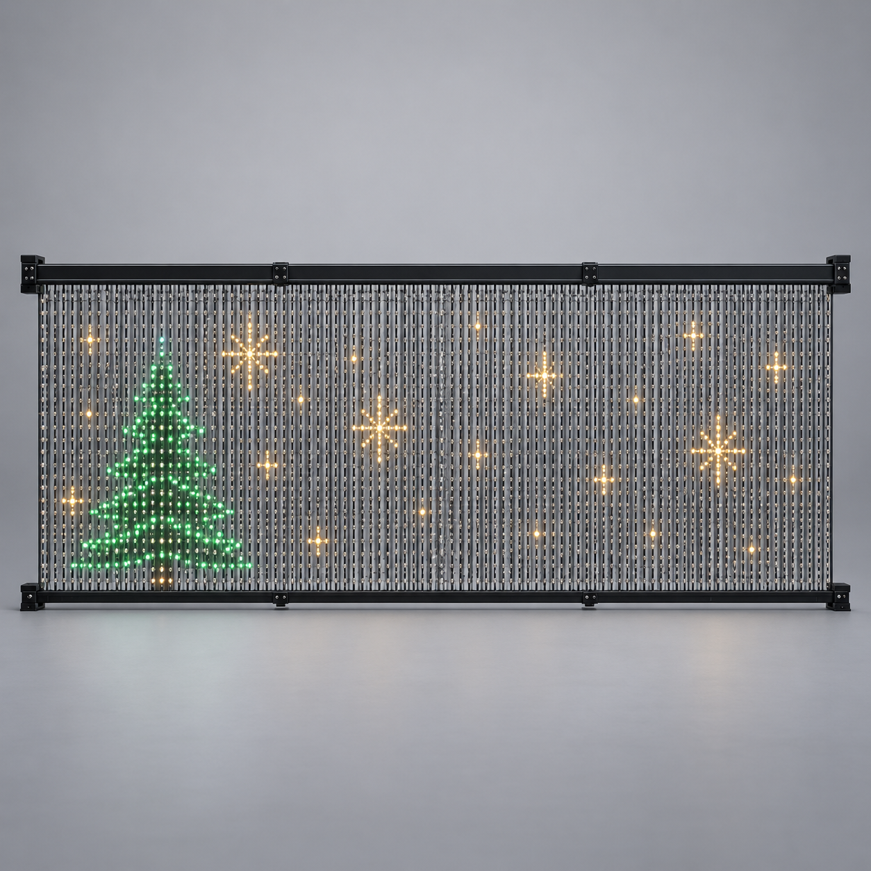 Smart Pixel Curtain Lights with Modular Rail | lpmcazd